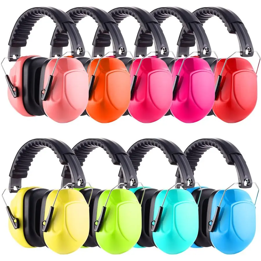 PCS Kids Ear Protection Earmuffs NRR 32dB Adjustable Headphones Hearing Protector Ear Safety Noise Reduction Muff Bulk for Shoot