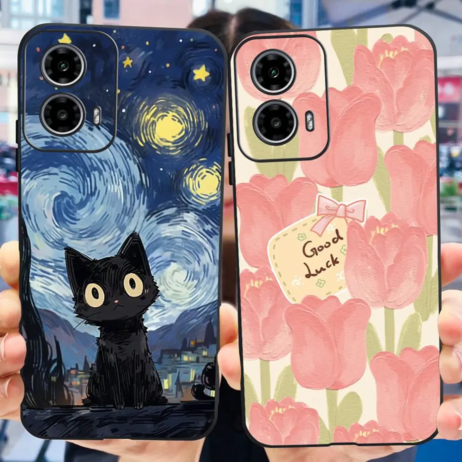 Lovely Printing Case For Motorola Moto G34 XT2363-2 Soft Silicone TPU Back Cover For MotoG34 G 34 5G Phone Cases