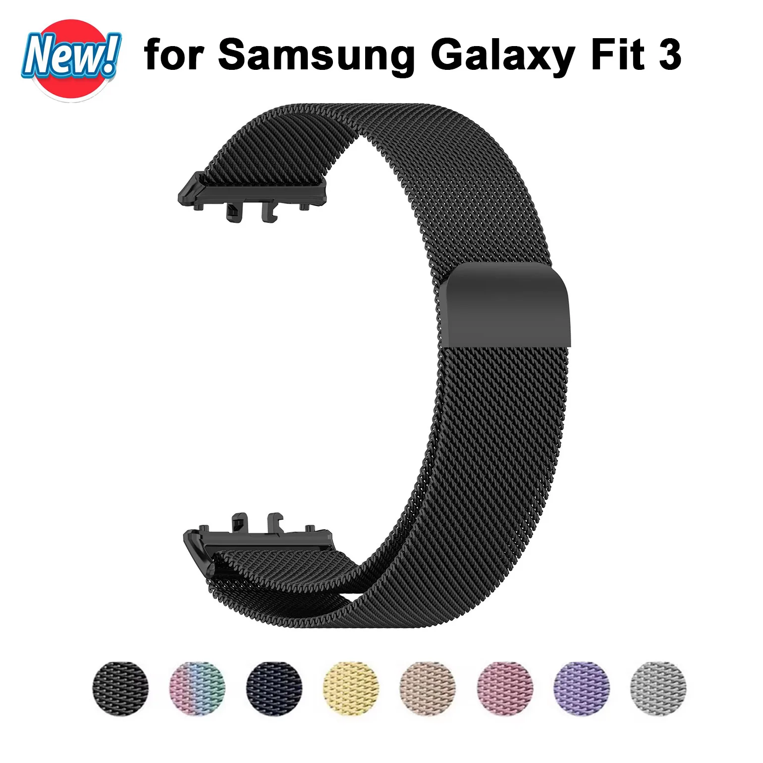 Milanese Loop Strap for Samsung Galaxy Watch Fit 3 Accessories Stainless Steel Metal Bracelet Correa for Galaxy Watch Fit3 Band