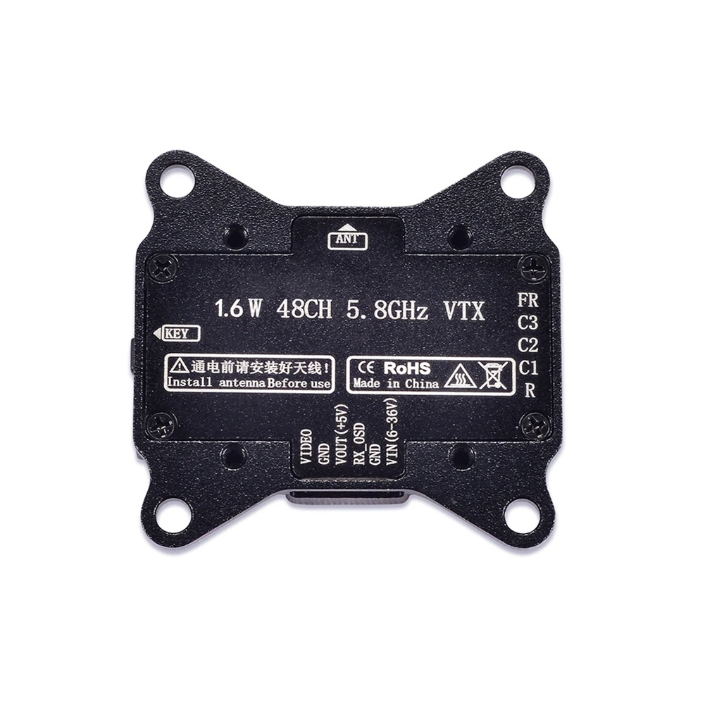 Wysokiej jakości - 5.8G 1.6W 800Mw VTX VT5804-BAT Nadajnik Video Audio FPV 48CH do Dronów FPV Dalekiego Zasięgu i Samolotów RC