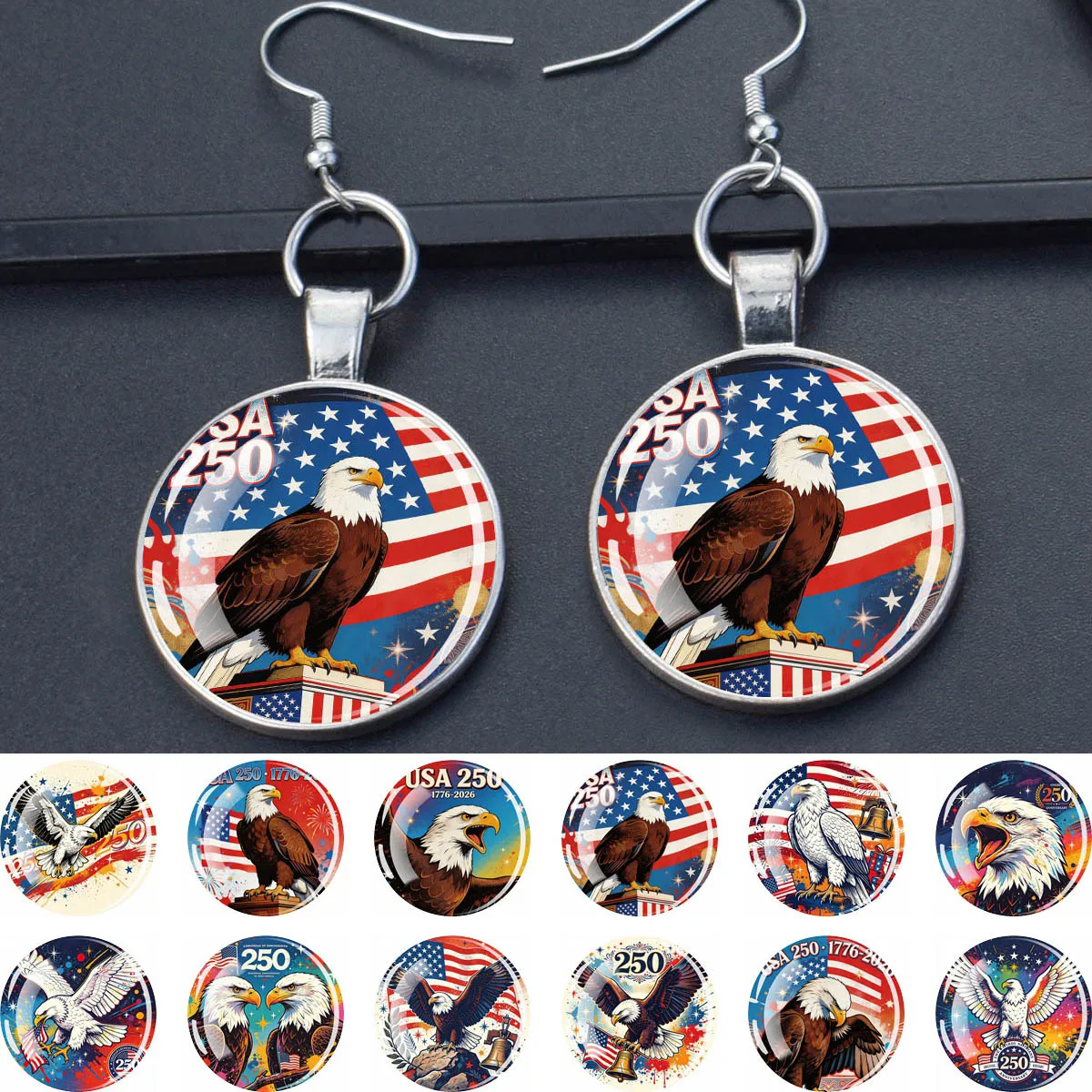 1pair White Sea Sculpture Pattern Earrings Fashionable and Exquisite Glass Paste Hanging Earrings for Animal Enthusiasts Gift