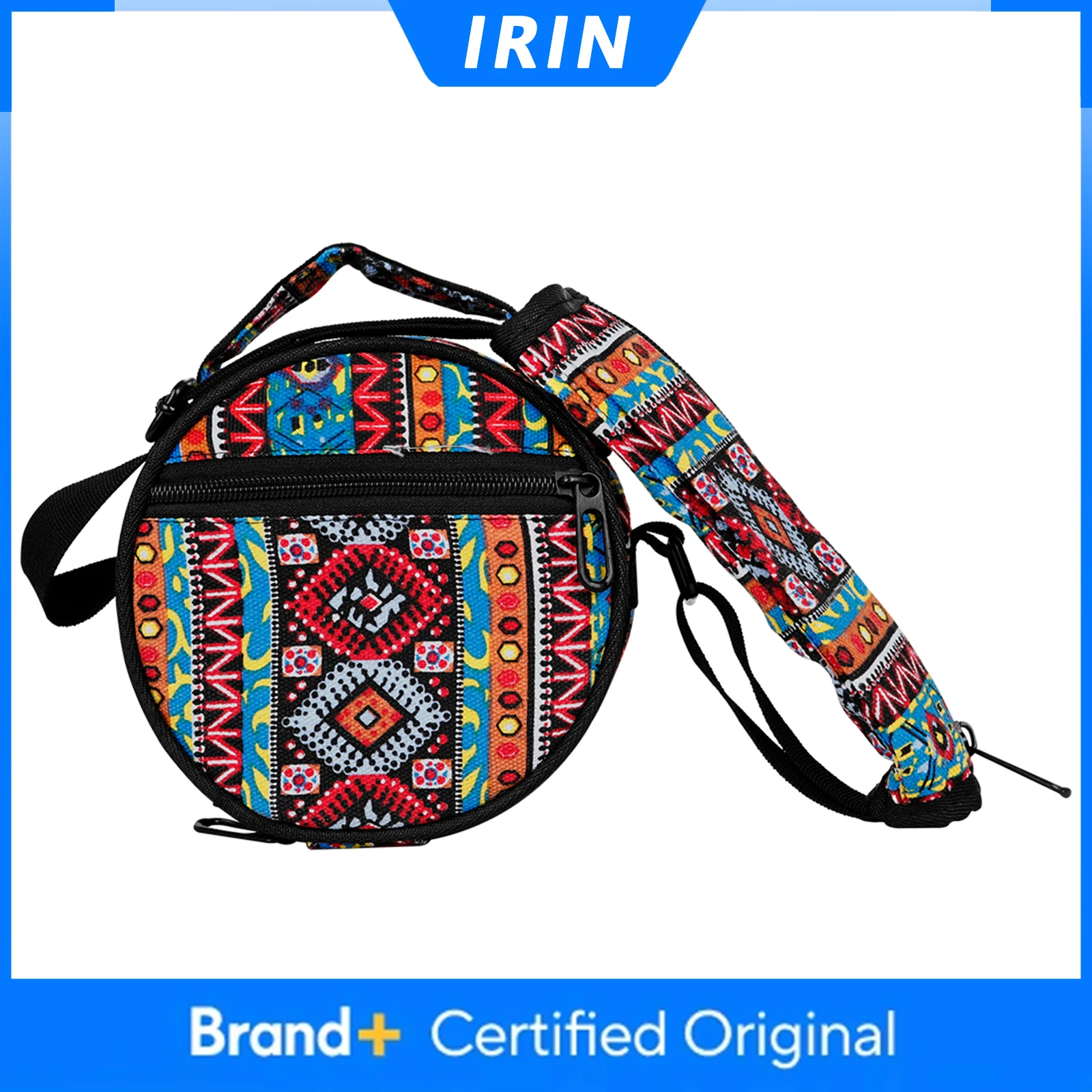 IRIN-bolsa de tambor de 6,5 pulgadas, bolsa de tambor Brahms de tela Oxford de estilo étnico, piezas de instrumentos de percusión, caja de tambor colorida impermeable