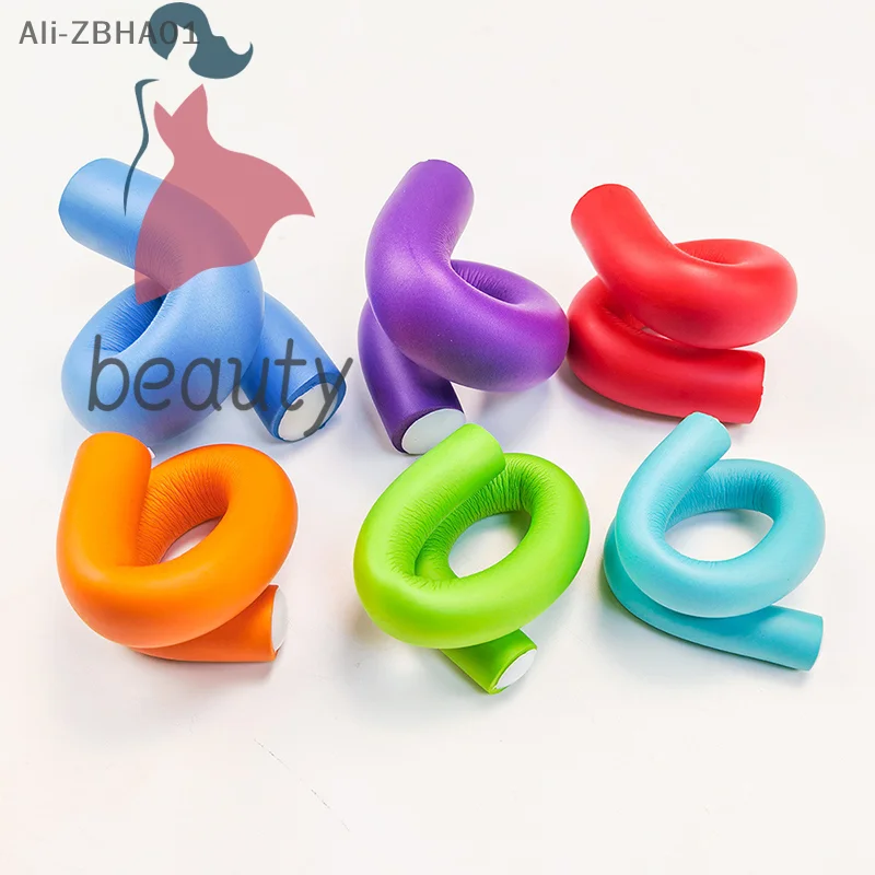 10pcs Flexible Hair Curling Rod Hair Curler Makers Soft Foam Bendy Twist Curls Flexi Rollers Styling Tools No Heat Roller