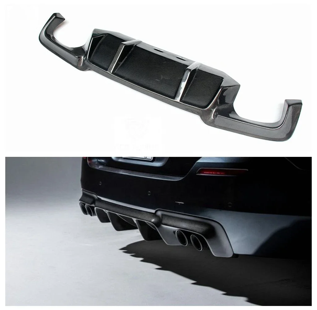 BMW F10 M Tech & F10 M5 Carbon Fiber Rear Diffuser B Style For BMW 5 Series F10 F18 M5 Car Face-lifting Accessories