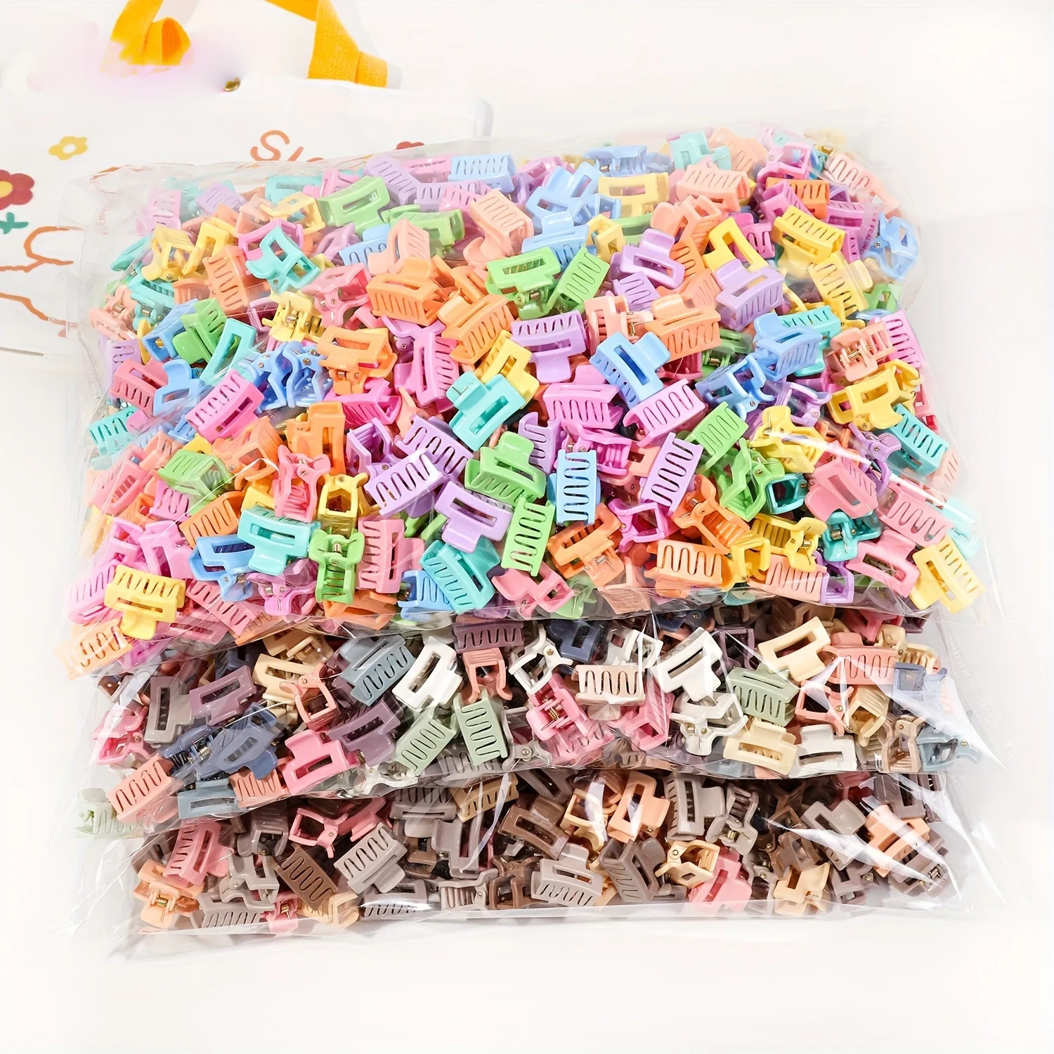 30Pcs Multicolor Small Hair Claw Clips for Women Girls,1 Inch Mini Hair Jaw Clips Rectangle Nonslip Clip for Thin Thick Hair