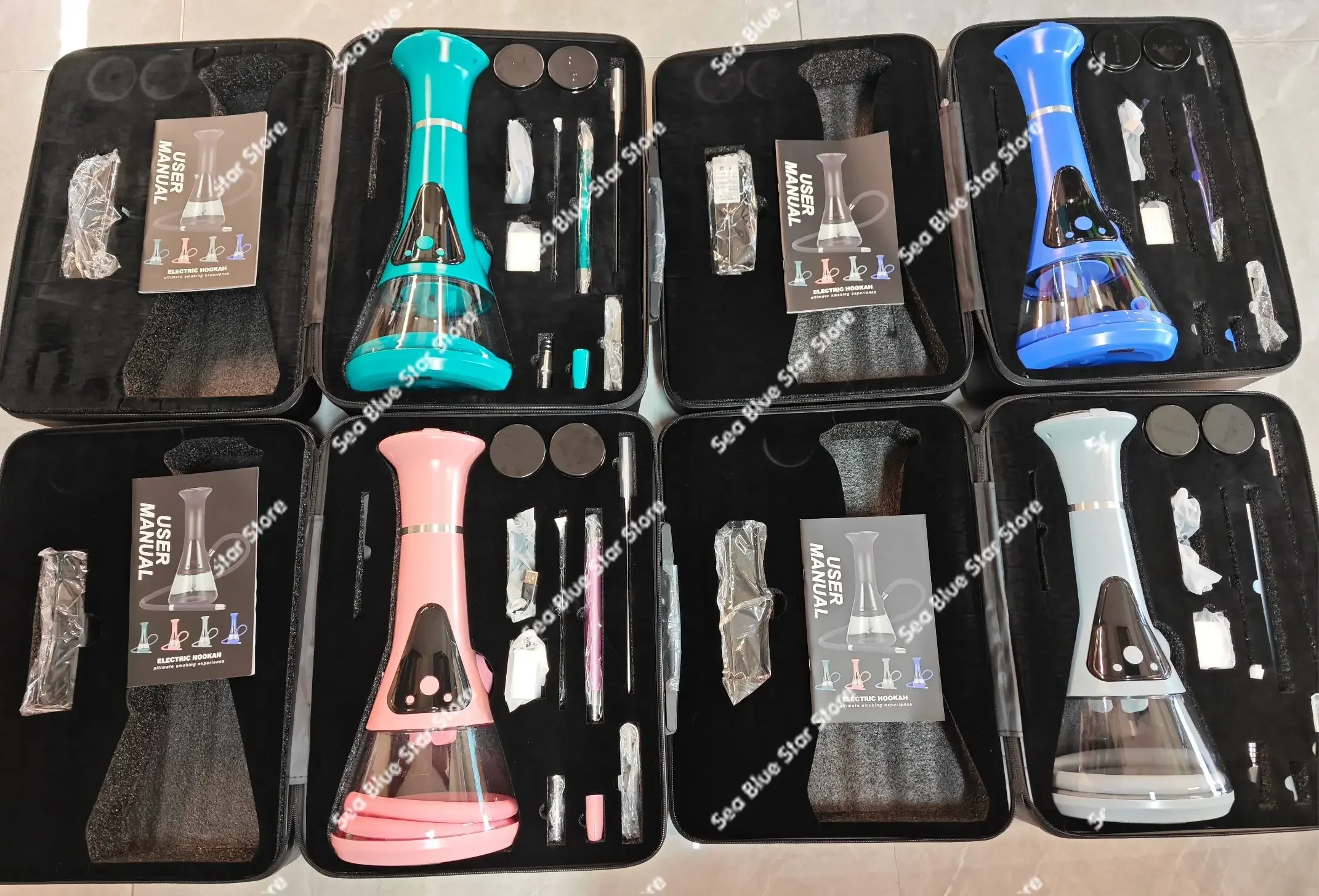 Cross-border Electric Electronics Arabian Hookah Charging LED Heating Hookah E-Hookah Shisha