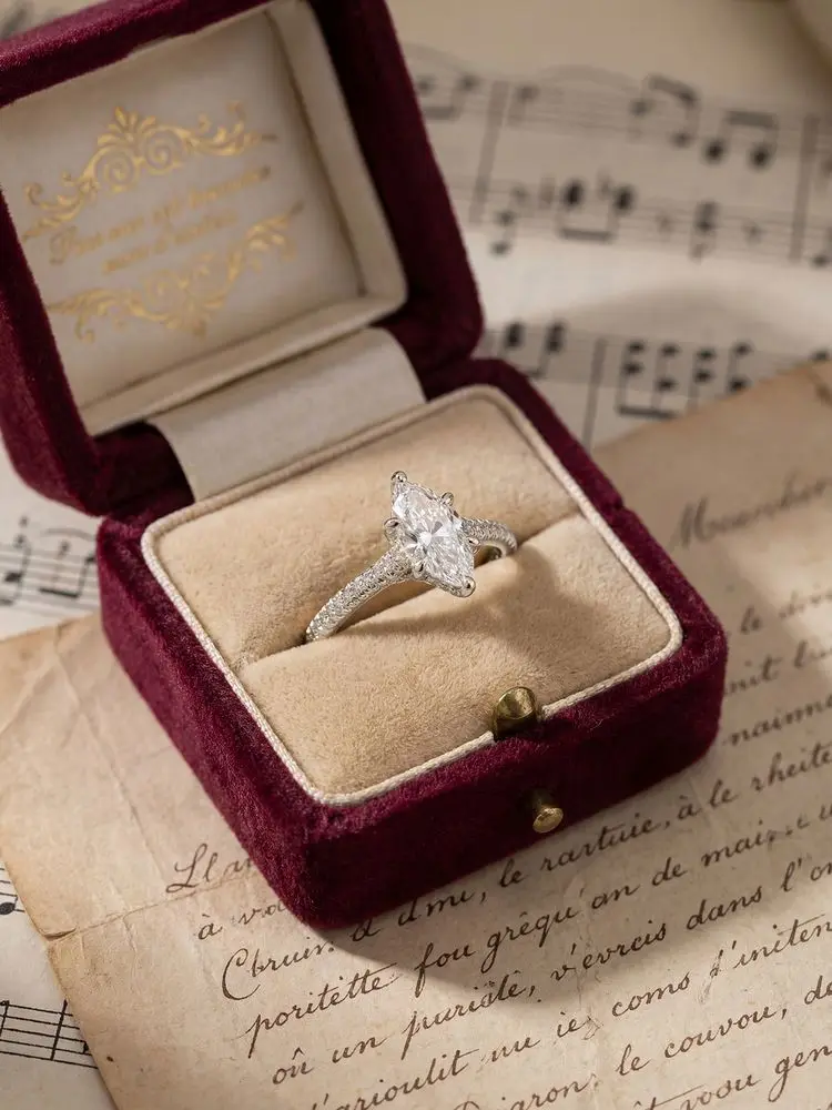 

925 Sterling Silver Classic Fashion 1-3Carat Marquise Zircon Ring For Women Engagement Wedding Luxury High Quality Fine Jewelry