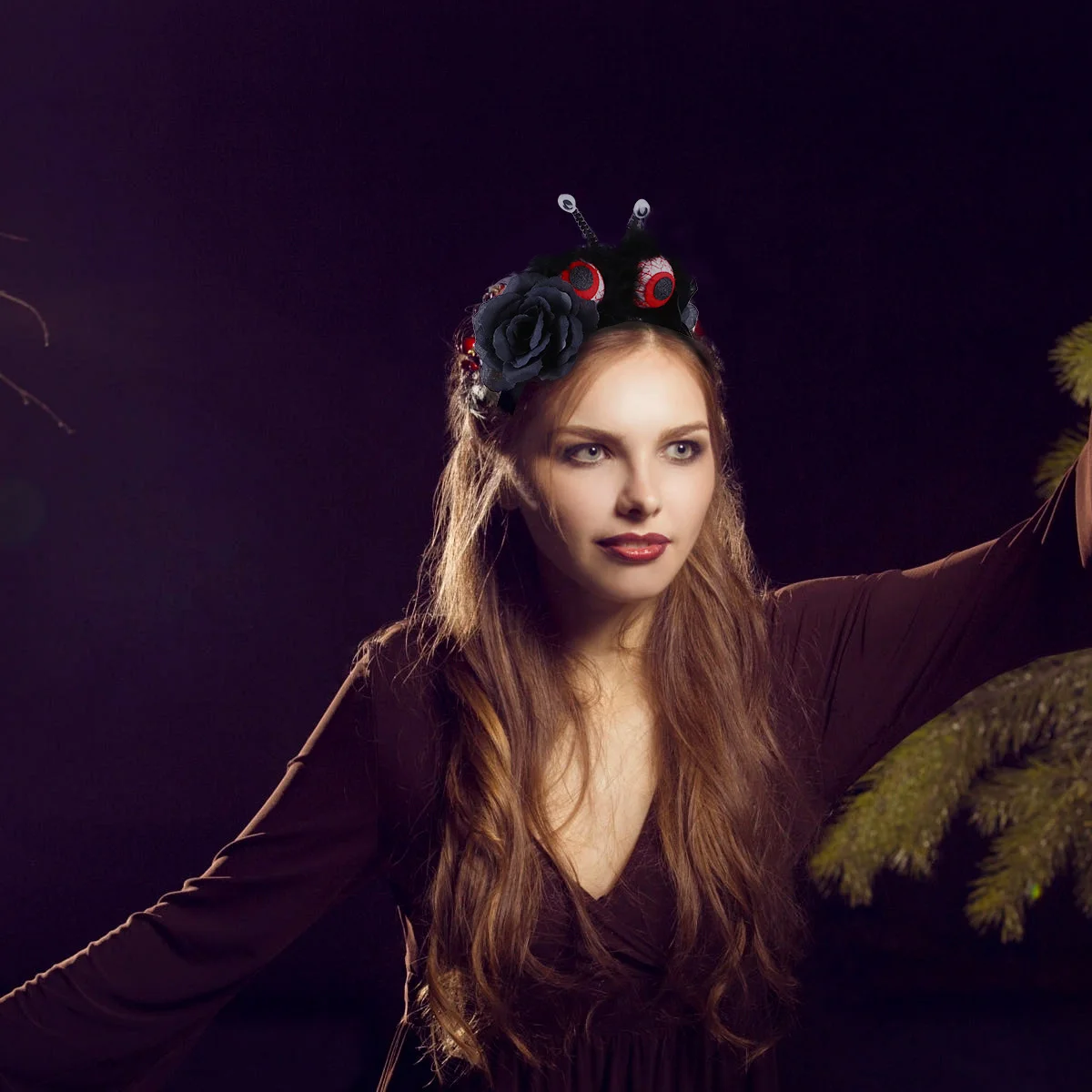 

2pcs Eyeball Headband Halloween Party Hair Costume Accessory For Adults Children Carnival Festival Stage Role Play Hairband