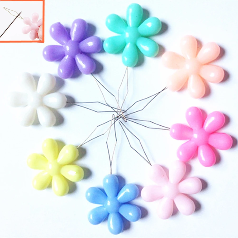 20Pcs Needle Threaders Flower Design Easy Threading Tool for Hand Machine Needles DIY Sewing Crafts Thread Maker Wire Loop