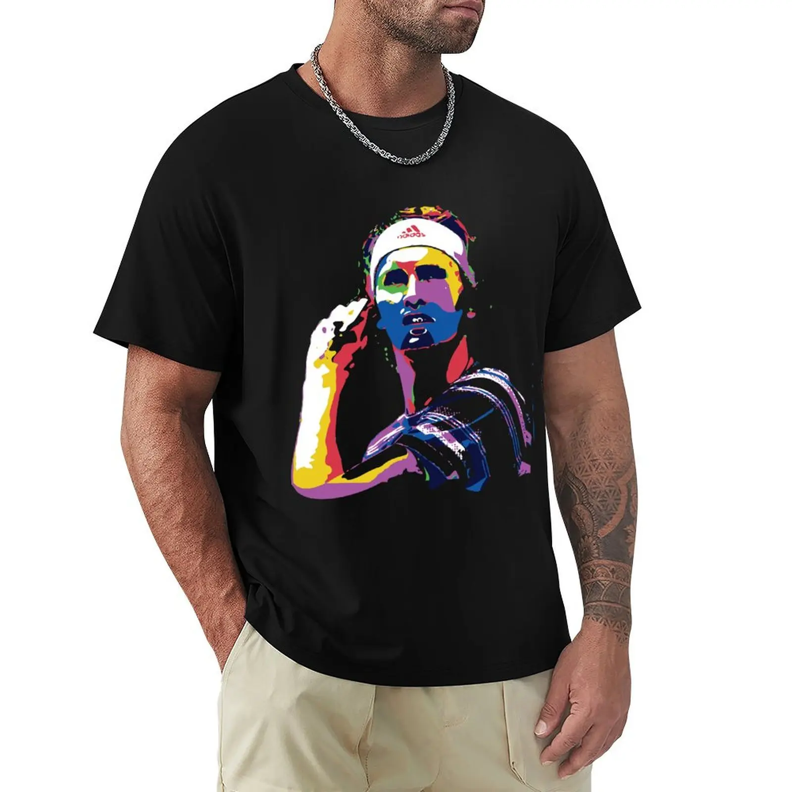 

zverev alexander tennis player T-Shirt Basic Short Sleeve Cotton Blend T-Shirt