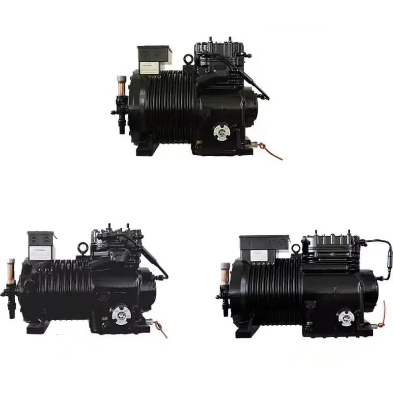 5HP 8HP 10HP 15HP Two Cylinder Compressor Piston Type Refrigeration Compressor for Quick-frozen Cold Storage