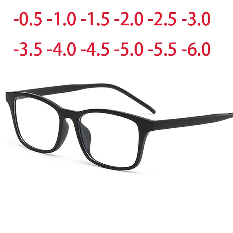 

2348 Square TR90 Frame Clear Lens Prescription Glasses Myopia Nerd Spectacles Degree -0.5 -1.0 -2.0 -3.0 -4.0 to -6.0