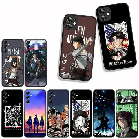 Levi Attack on titan Eren Jaeger Soft Cover for Apple iPhone 16 15 11 17 Pro XS Max XR 6 7 8 Plus + SE 2022 17E 16E Phone Case