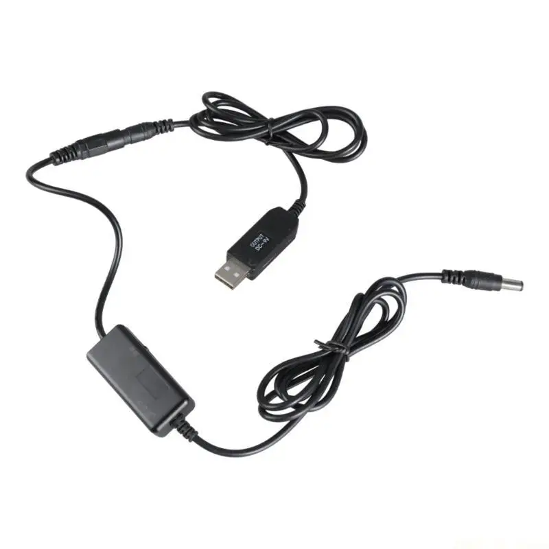 M5TD USB to DC5.5x2.1mm Charging Cable 5V to 9V Step up Converters Power Cable for Routers and Camera 5.5x2.1mm Connectors