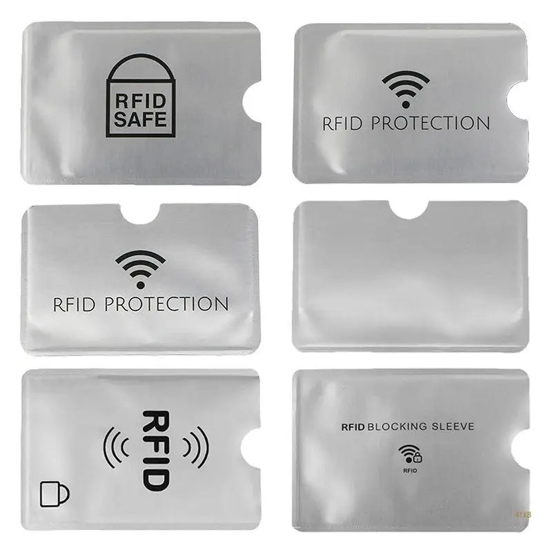 41XB RFID Blocking Reader Lock Credit Card Protector Shielding Bag Sleeve Holder