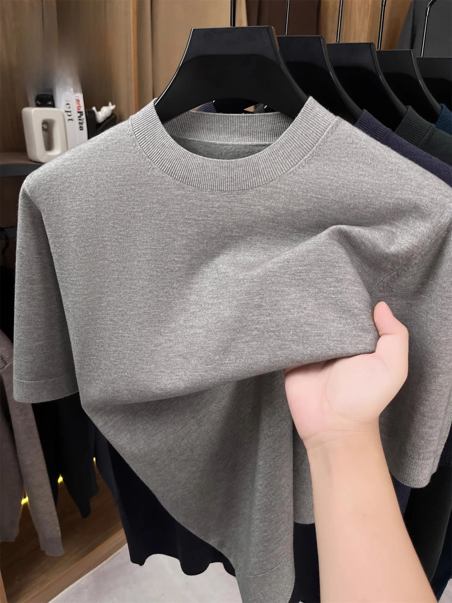 

Pierre Cardin Men's Spring Autumn ort Sve Knitted Sweater f High Collar Wool Blend Base Layer irt Casual Sle