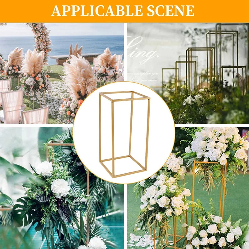 1PC Flower Vase Floor Vases Column Stand Metal Road Lead Elegant Wedding Decor