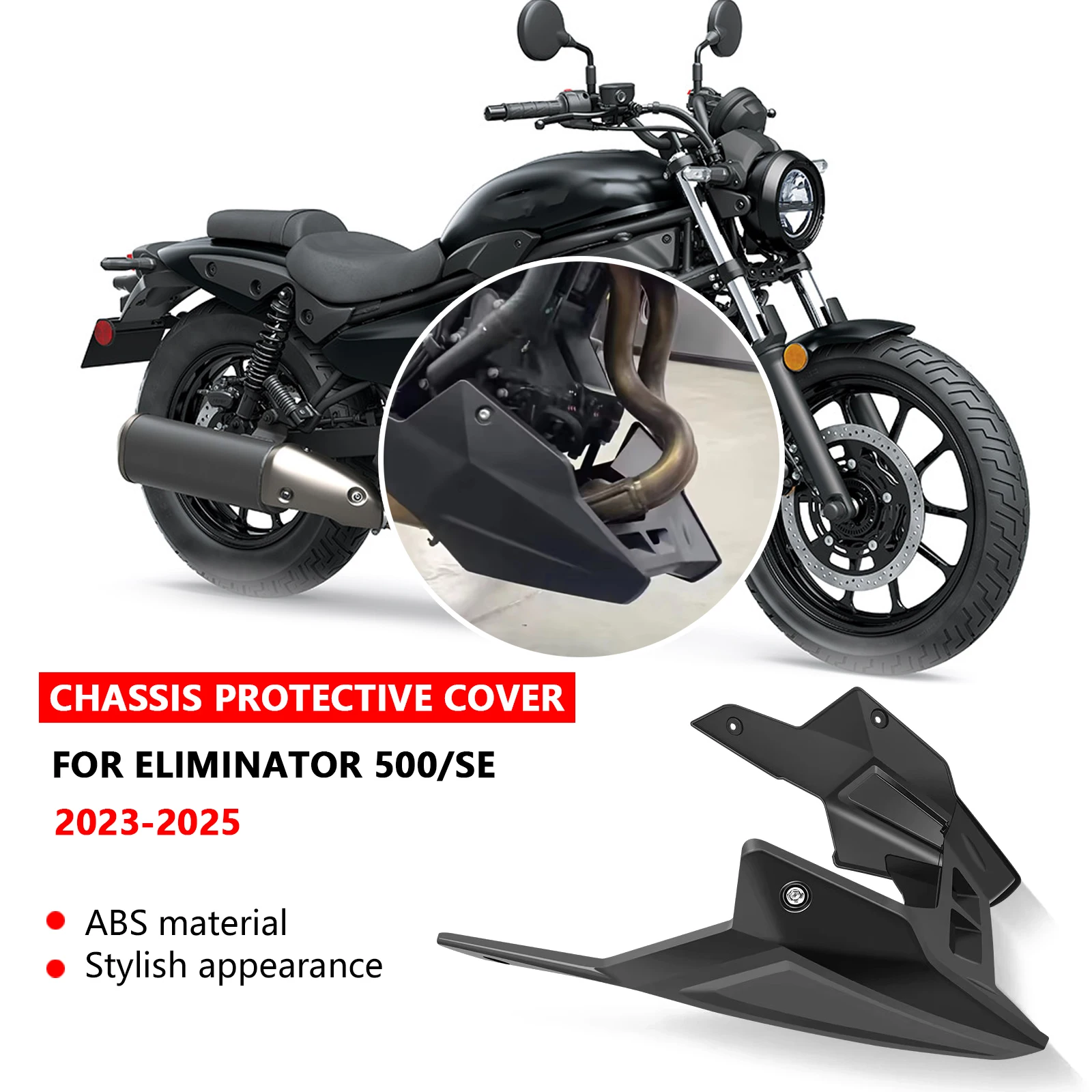 

For ELIMINATOR 500 ELIMINATOR SE 2023-2025 Motorcycle accessories Chassis guard Engine cowling Exhaust guard