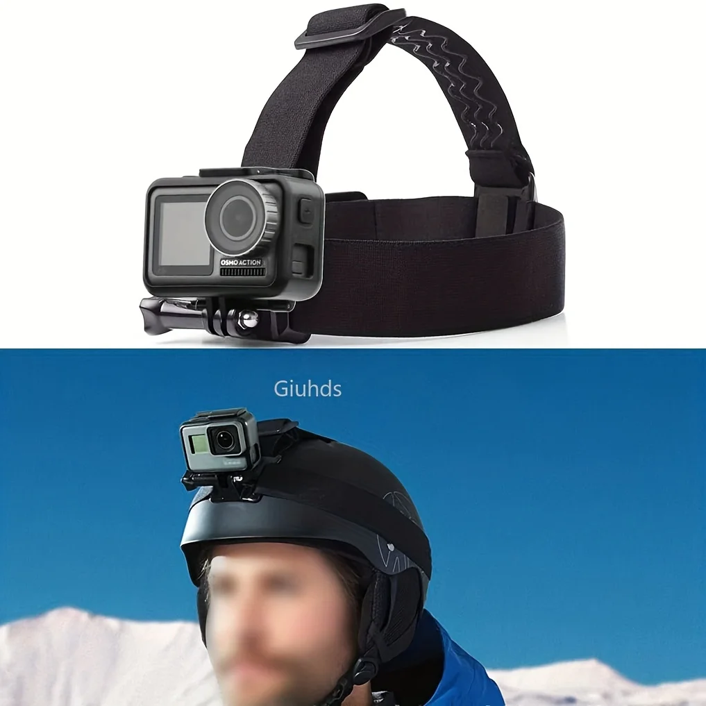 Head Strap Action Camera For Gopro Hero 12 11 10 9 8 7 6 5 4 Accessories Head Belt Strap Mount Adjustable