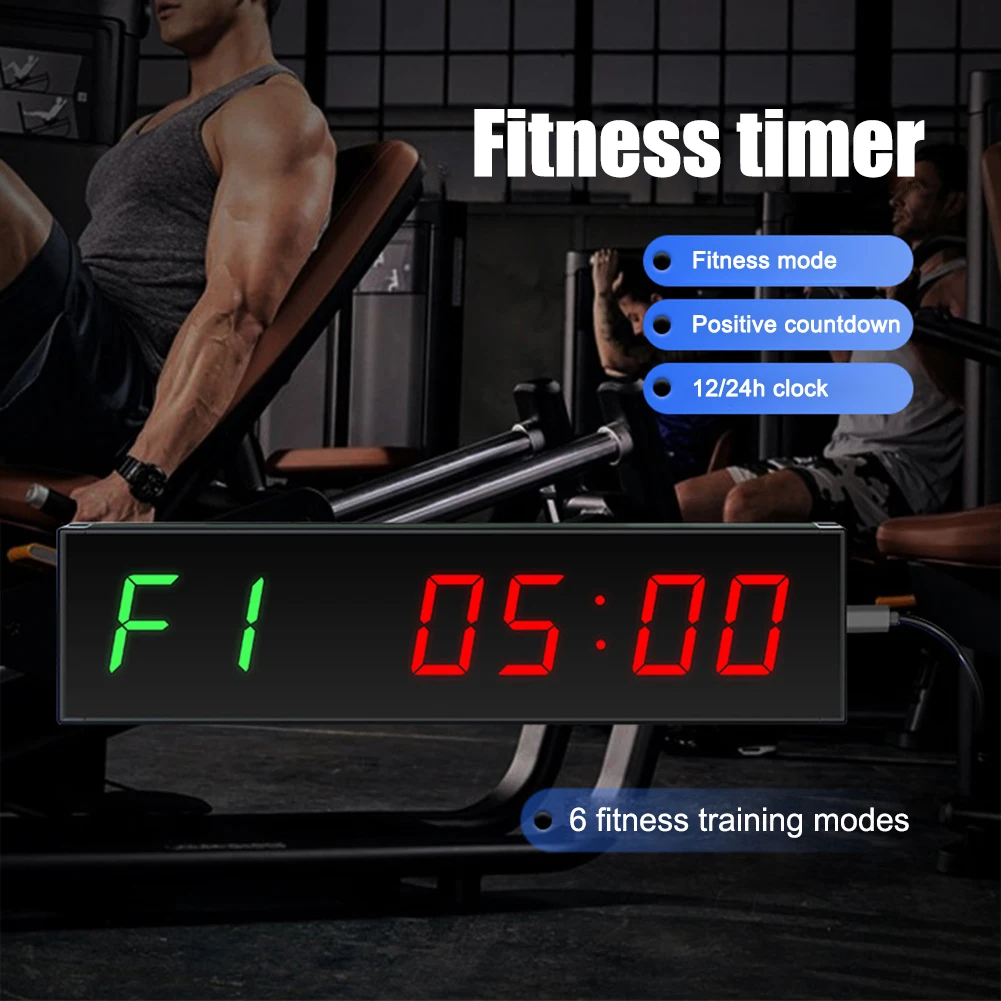 Digital Gym Timer Wall Mounted LED Digital Countdown Clock Sports Training Clock Crossfit Gym Fitness Training Timer with Remote