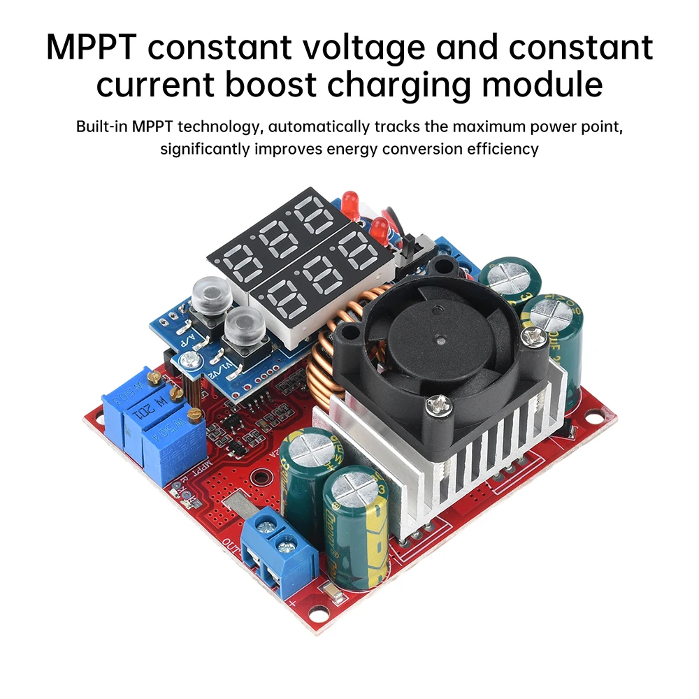 MPPT Constant Voltage And Constant Current Boost Charging Module 15A Synchronous Rectification Solar Controller Module