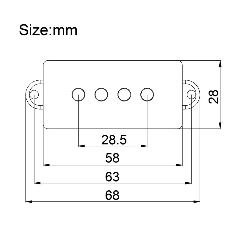 Precision Alnico 5 4-String PB Bass Pickup High Output-11.5K for P Bass With Grey Fiber Bobbin and Brown Enamelled Wire