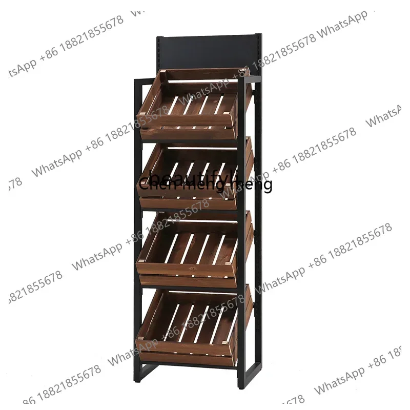 LHY26 ss Vegetable Shelf Display Cabinet, Wine Rack, Cake Counter, Fresh Produce Supermarket, Fruit and Vegetable Multi-Layer Sh