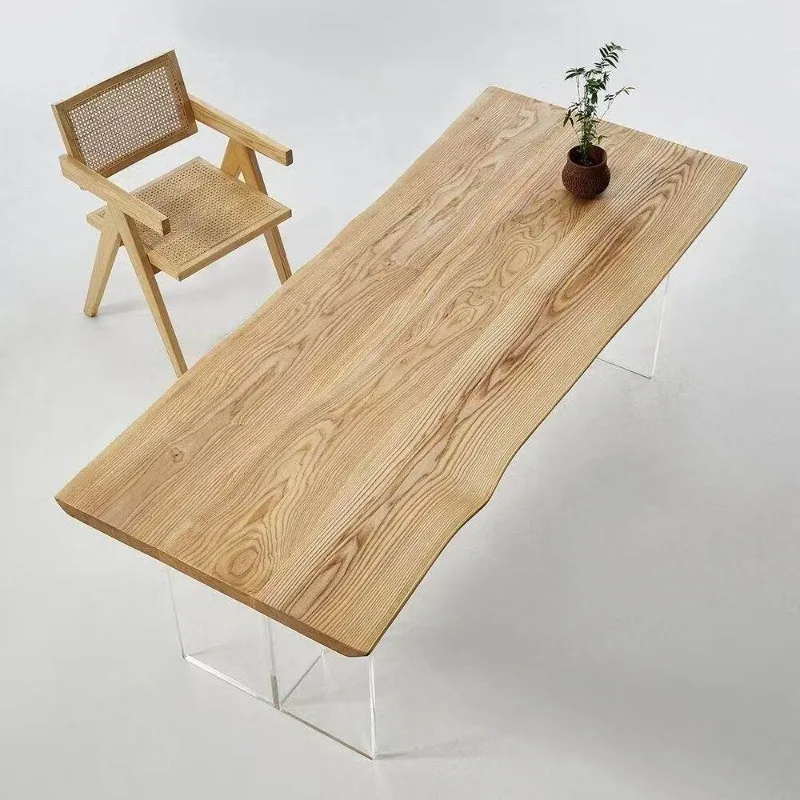 Japanese Style Acrylic Floating Dining Table Nordic Creative Living Room Rectangular Work Desk Bedroom Study Furniture FYFD
