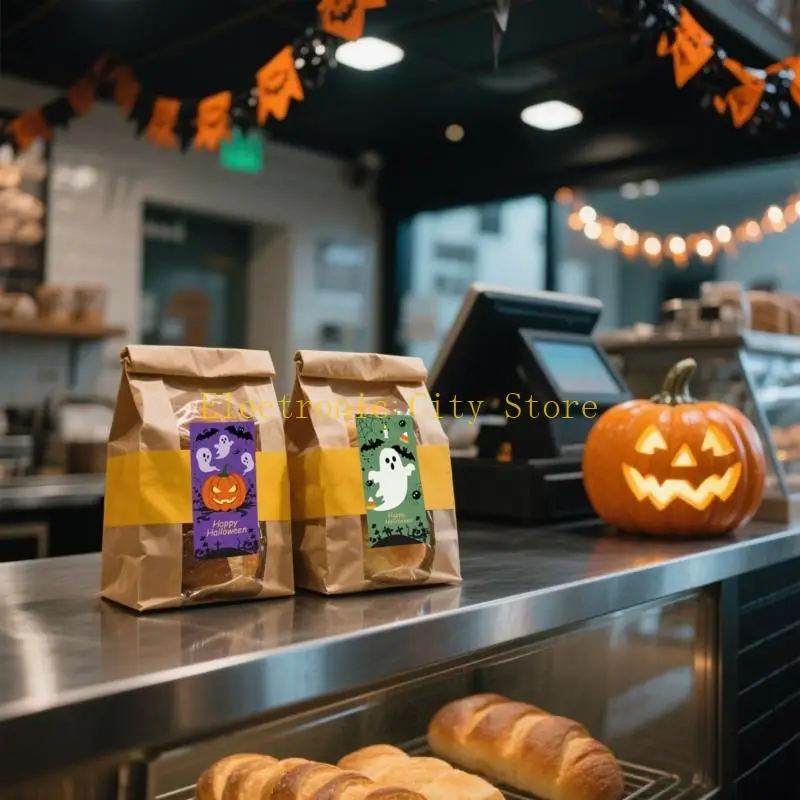 10 Sheets Halloween Sticker Wrapping Gift Box Sealing Labels Reward Sticker HU8D