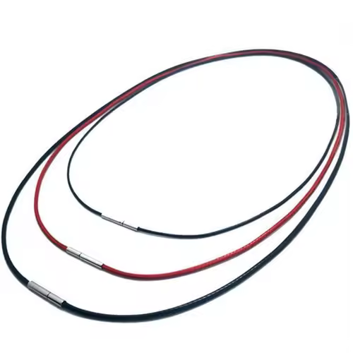 Black Genuine Leather Rope Necklace With Clasp Cord Chain Line String For DIY Pendant Jewelry Making Accessories Supplies Men - Image 4
