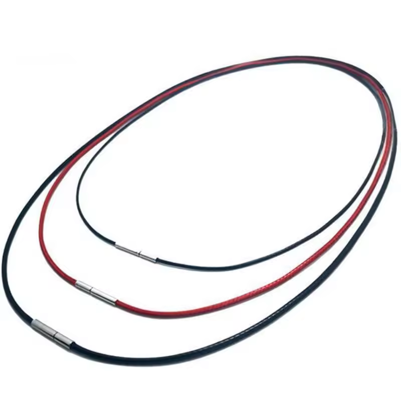 Black Genuine Leather Rope Necklace With Clasp Cord Chain Line String For DIY Pendant Jewelry Making Accessories Supplies Men - Image 4