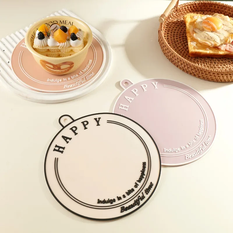 French INS Style PVC Round Coaster Heat-insulated and Anti-scald Table Mat Non-slip  Oil-proof Cup High-grade Placemats