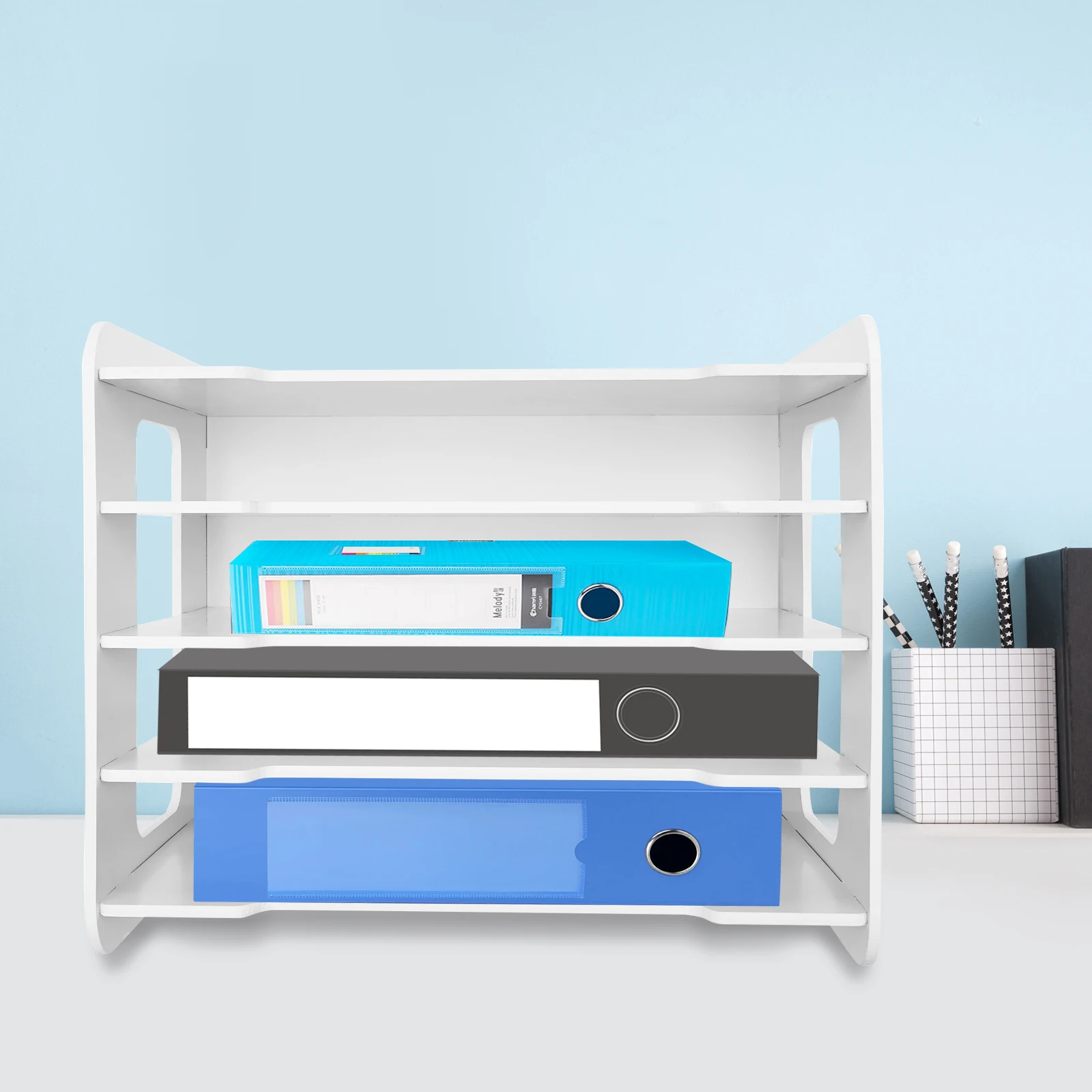 

Органайзер для лотков для писем с ручкой, 5 лотков, папка для бумаги формата А4, сортировщик бумаги, настольный органайзер, папка для файлов для офиса, дома, школы