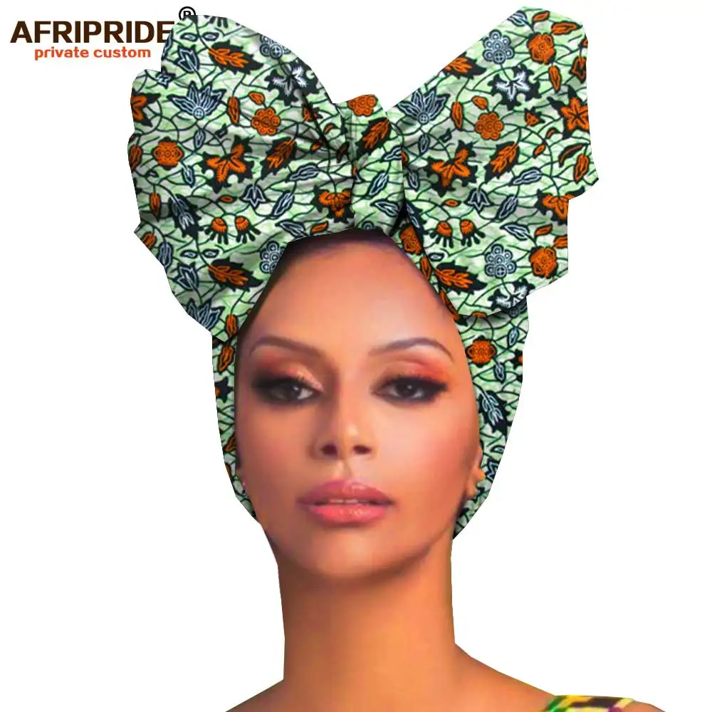 African headwraps women hair accessories african material wax traditional Headtie headscarf Turban 100% Cotton AFRIPRIDE A19H006