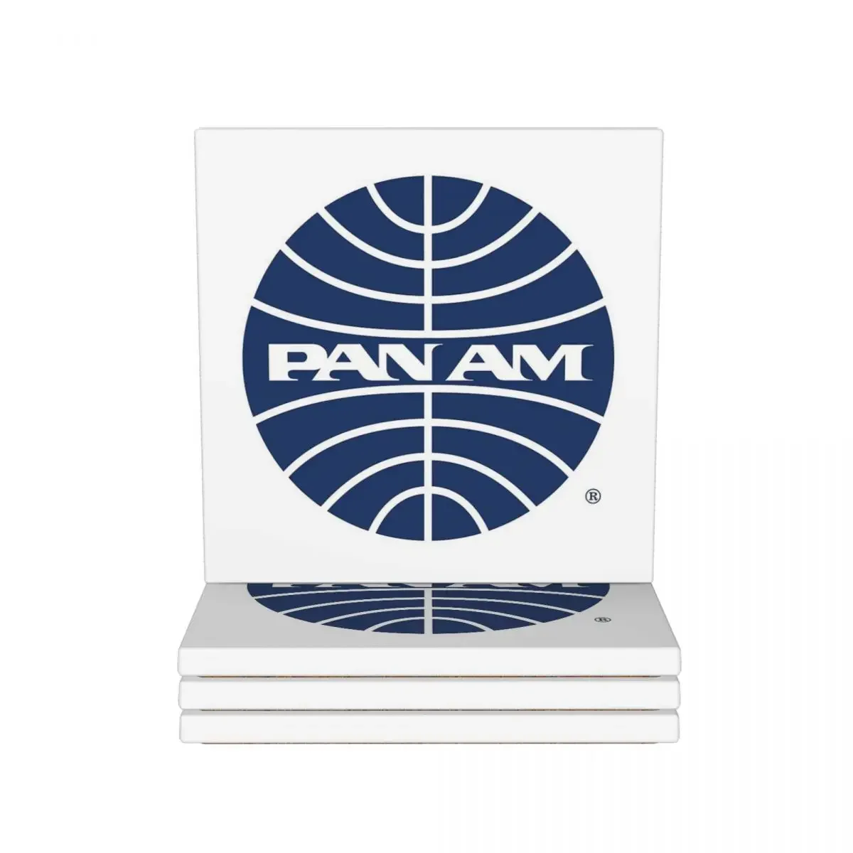 Pan Am Mid 1950s Globe Inverted Coasters Ceramics Hot Pad Table Decoration Mat Kitchen Placemats For Dinner Table Coffee Mat