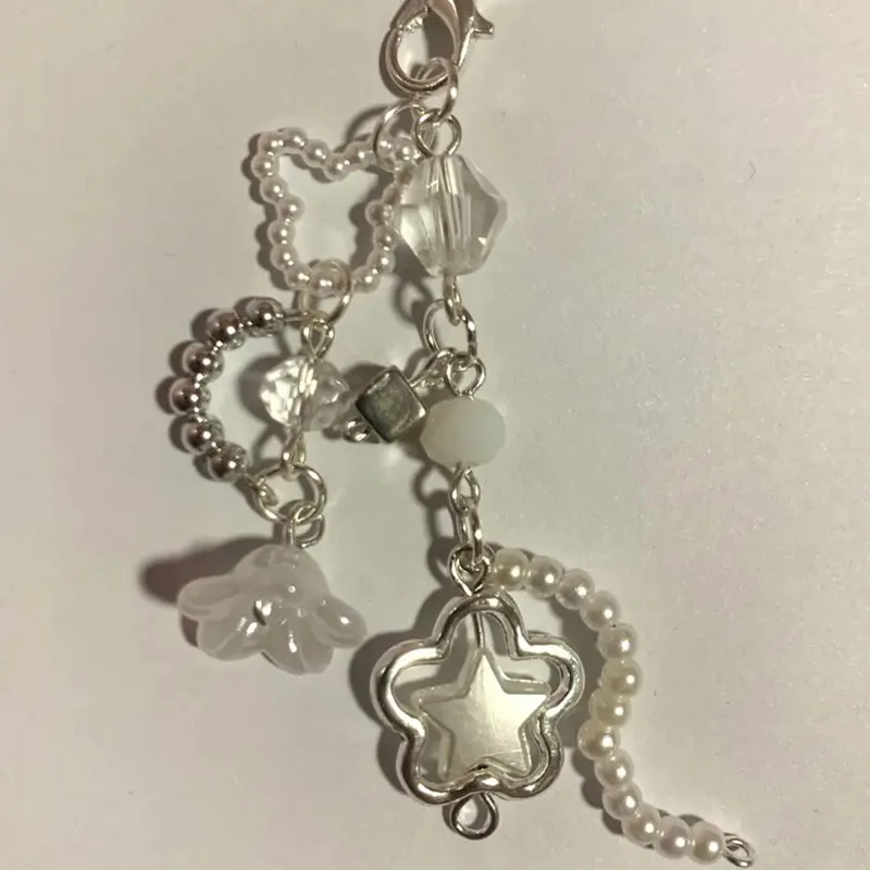 handmade pear cluttered keychain beaded beadeditems