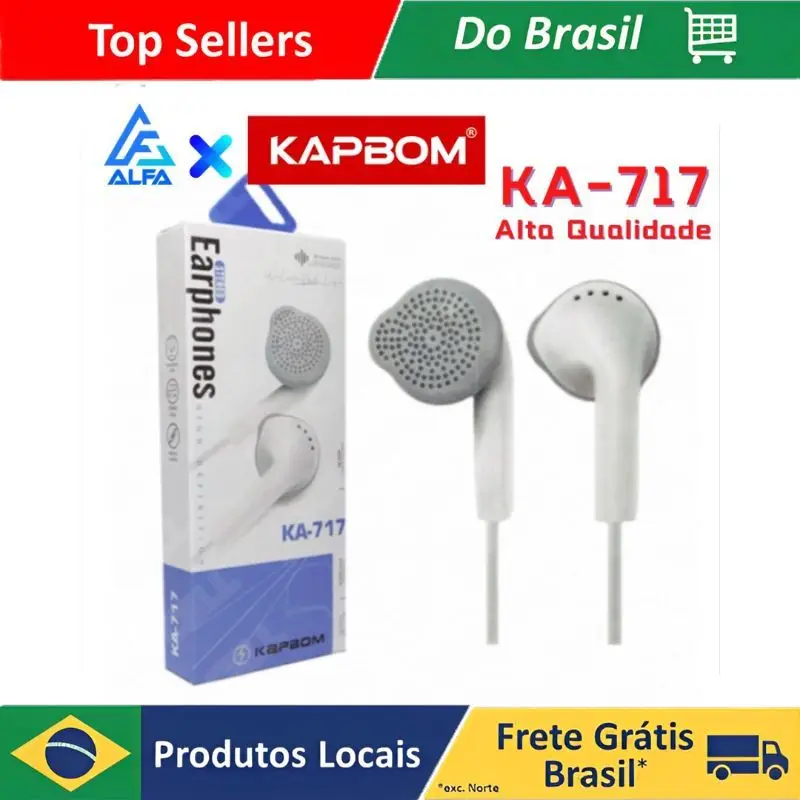 Fone De Ouvido Estéreo Super Bass Alta Qualidade com  Microfone P2 Original