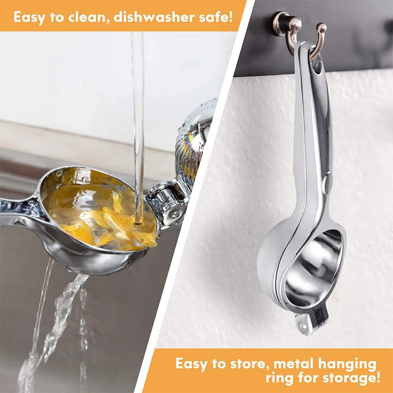Manual Lemon Squeezer Zinc Alloy Lemon Juicer Squeezer Heavy Duty Lemon Press Squeezer Kitchen Citrus Juicer Hand Press view 6