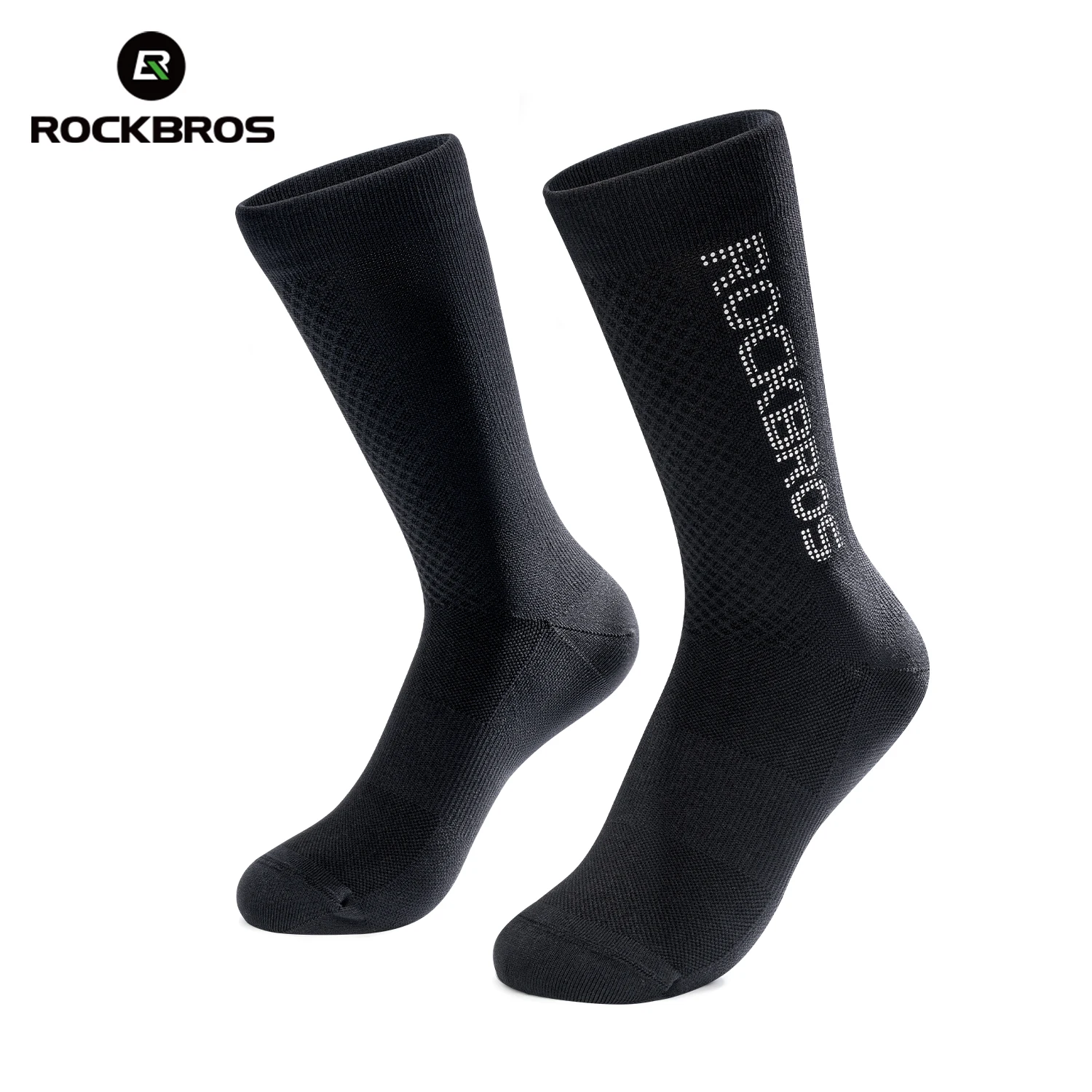 

ROCKBROS Cycling Socks Comfortable Breathable 5A Antibacterial Sport Sock Wear-resistant heel Reflective Outdoor Sportswear Sock
