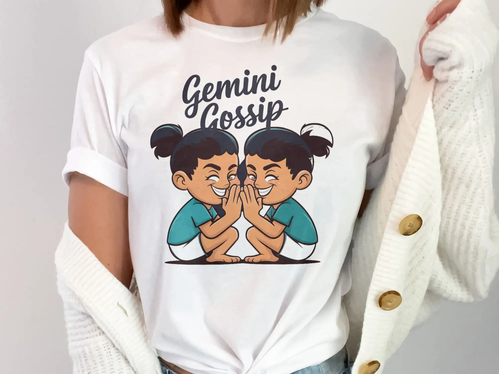 Gemini Gossip T Shirt Funny Zodiac Twins Horoscope Lover Astrology Enthusiast Top Unique Apparel