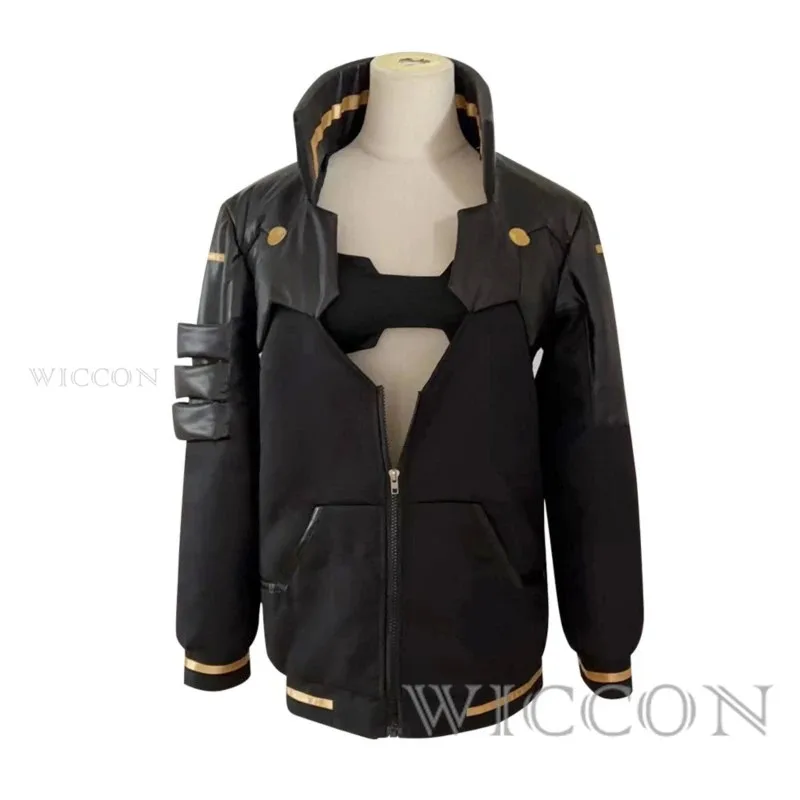 Costume de Cosplay Anime Edgerunners Rebecca, veste, perruque, autocollants de tatouage, couvre-chef, Costumes d'halloween pour femmes