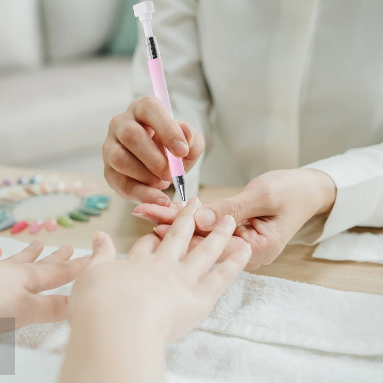 

1 комплект, ручка для сбора страз для дизайна ногтей, ручка для нанесения точек, драгоценные камни для ногтей, инструмент для сбора кристаллов, маникюрный алмазный инструмент, многоразовые инструменты для нанесения точек для маникюра