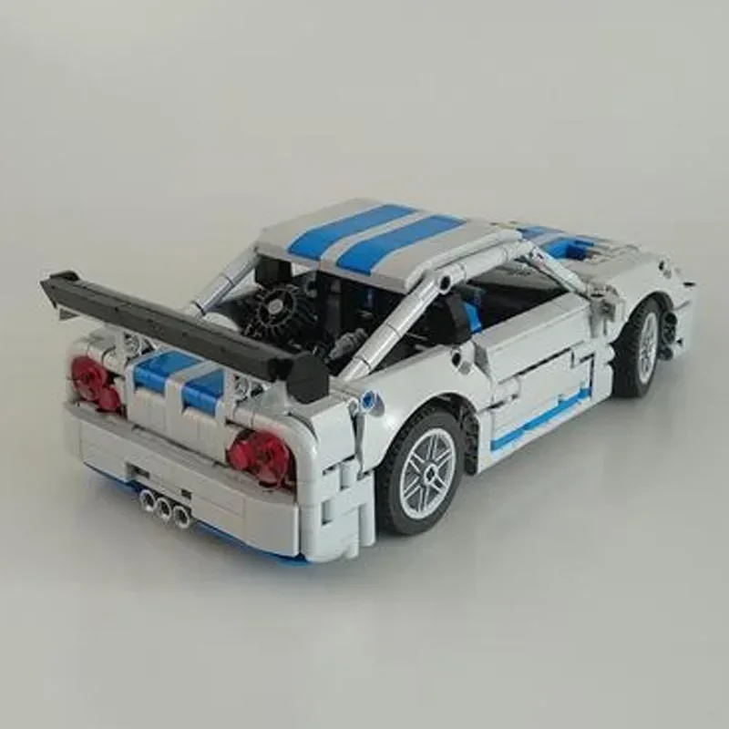 New Moc 1:8 Scale Skyline GT-R R34 Supercar Racing Car Vehicle Sport Model Buiding Block Bricks Toys for Kids Birthday Gifts Boy