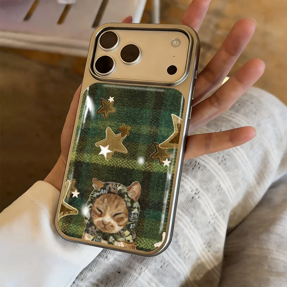 Grüner Wald Kätzchen Gummihülle für iPhone 15 17 13 Pro Max Phone 11 12 ProMax 14 15 16 Plus Hüllen Stoßfeste Luxus-Schutzhülle – Detail 11