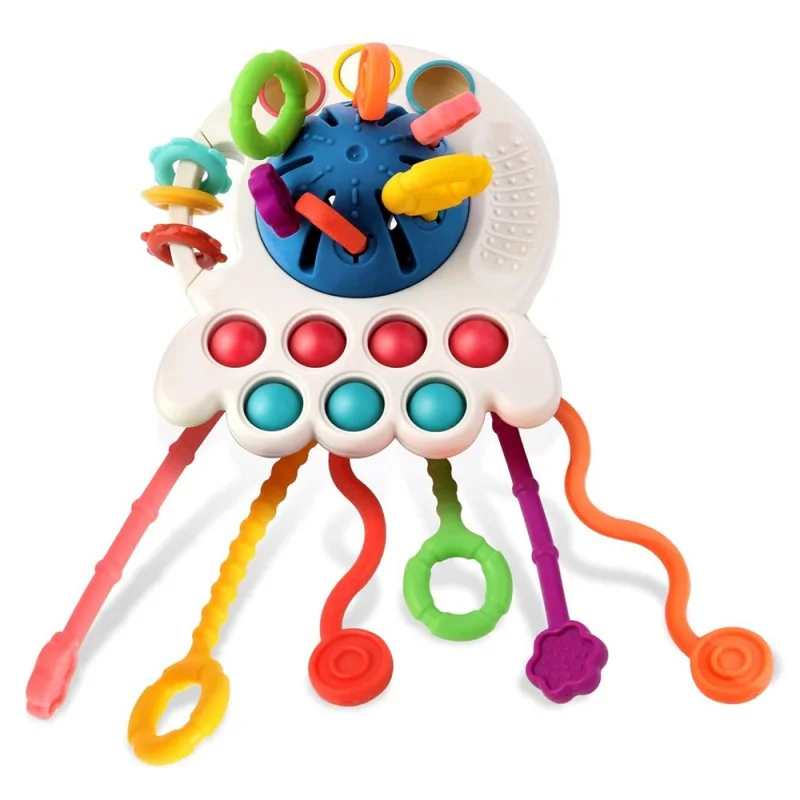 Baby Montessori Toys Pull String Sensory Toys Baby 2 12 Months Silicone Develop Teething Activity Toys for Kids Educational Toys image 6