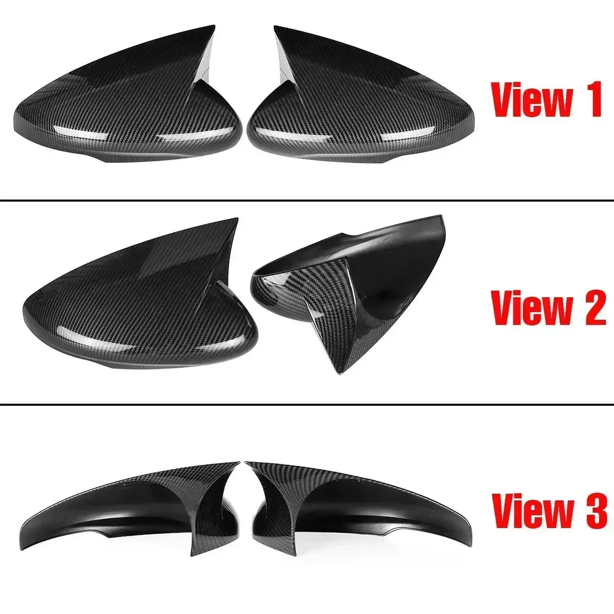 2X Rear View Mirror Cover Cap Add-on For Ford for Mustang Mach E 2021-2022 Rearview Mirror Cover Shell Case Trim Car Accessories