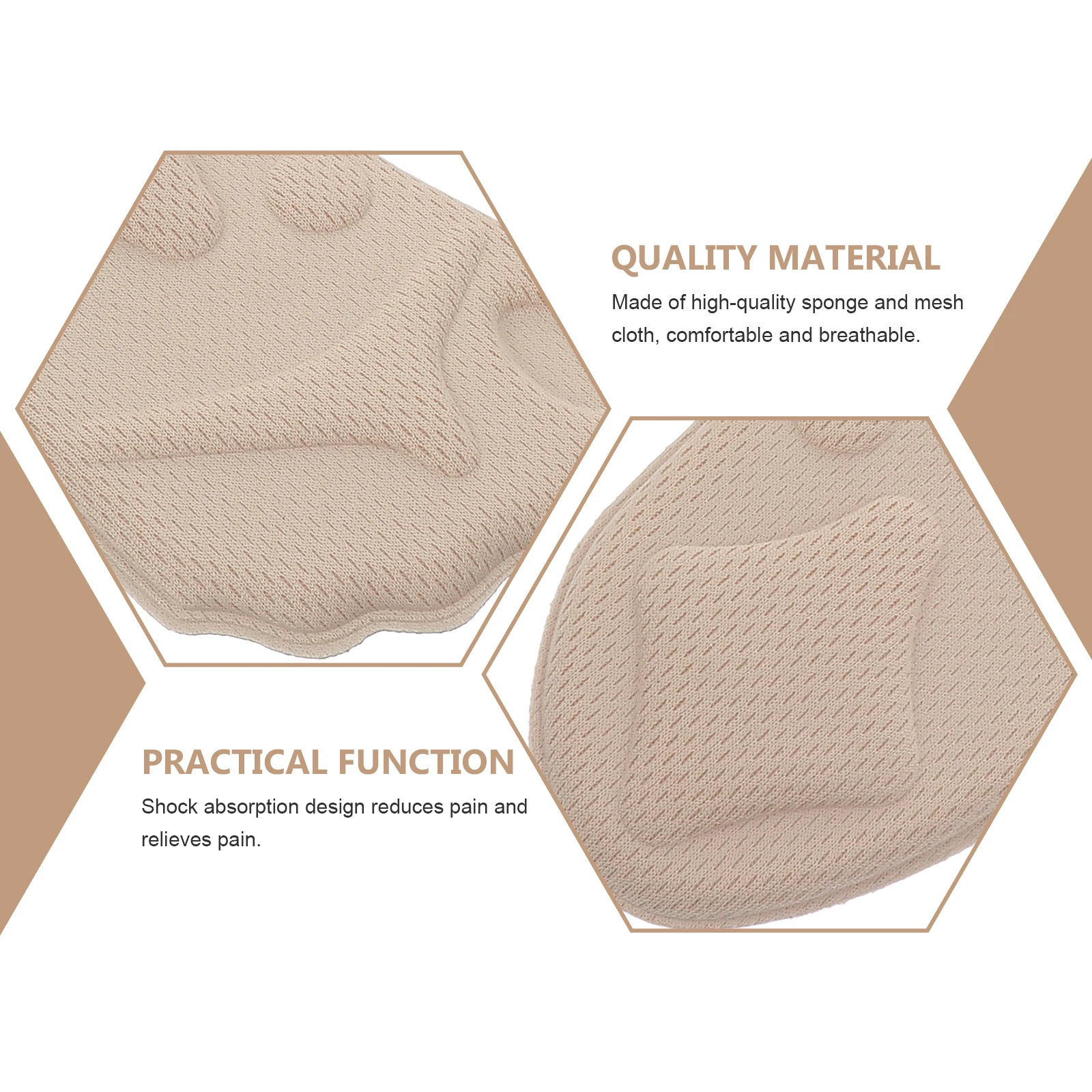 

8pcs Practical Sponge Front Palm Pads Forefoot Cushions Shoe Half Insoles Pain Relief Foot Inserts High Heel Inserts Invisible