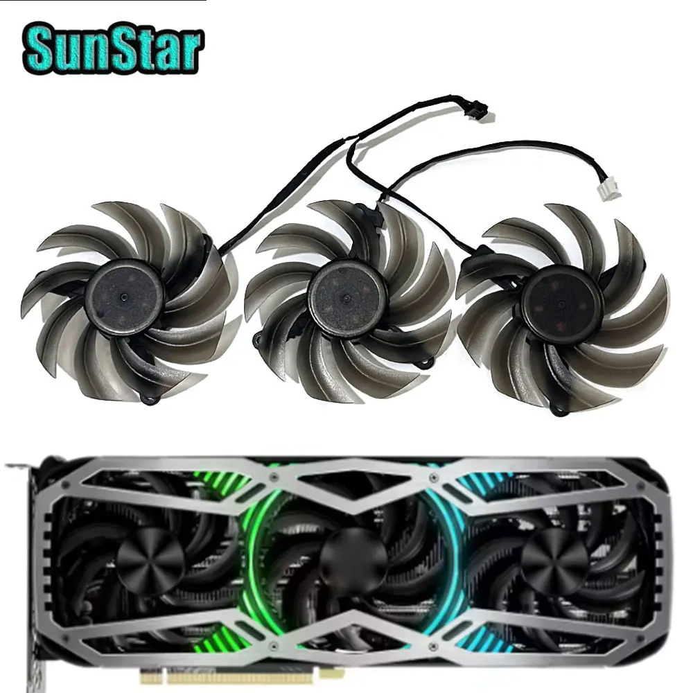 NEW RTX 3080 3070 TH8015S2H-PCC01 GPU Cooling Fan For GAINWARD RTX 3060Ti 3070 3070Ti 3080 3080Ti 3090 Ti Phoenix GS Video Card