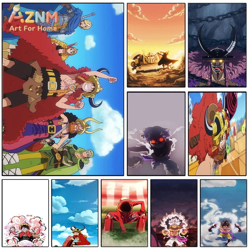 One Piece Anime Canvas Wall Art No Frame Luffy Zoro Sanji Manga Print Painting Bedroom Living Room Home Wall Decor Poster