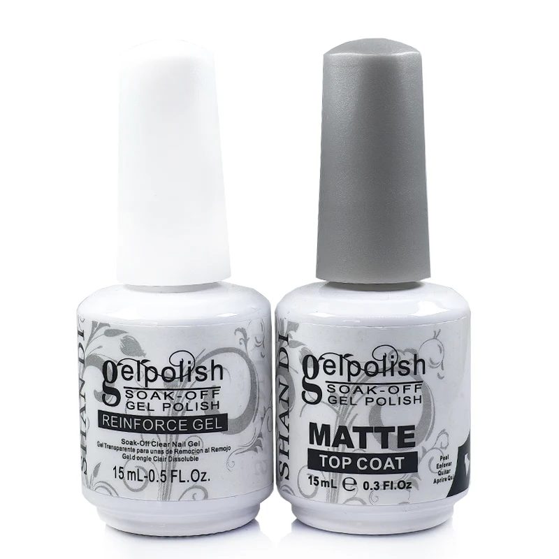 Shan Di 15ML Matt Top Coat Gel Polish Reinforcing Adhesive Base Gel Material For Nails Primer Semipermanente Manicure Nail Tech